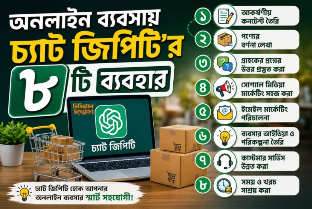 অনলাইনে ব্যবসায় চ্যাটজিপিটির ৮ টি ব্যবহার